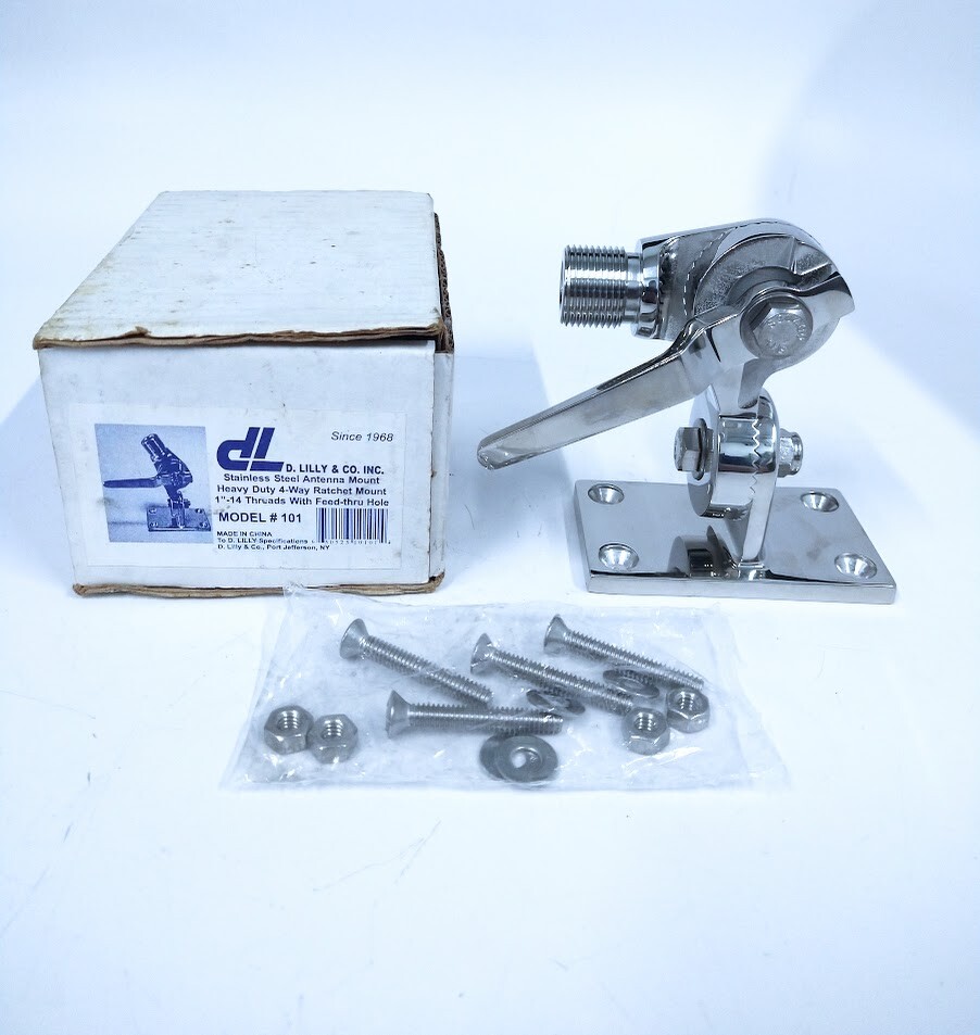 D.Lilly 101, Heavy Duty, Stainless Steel, 4-Way, Ratchet Mount, NEW