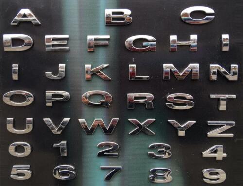 Chromowana samoprzylepna litera 3D numer odznaka samochodowa emblemat na drzwiach domu / samochodu - Zdjęcie 1 z 38