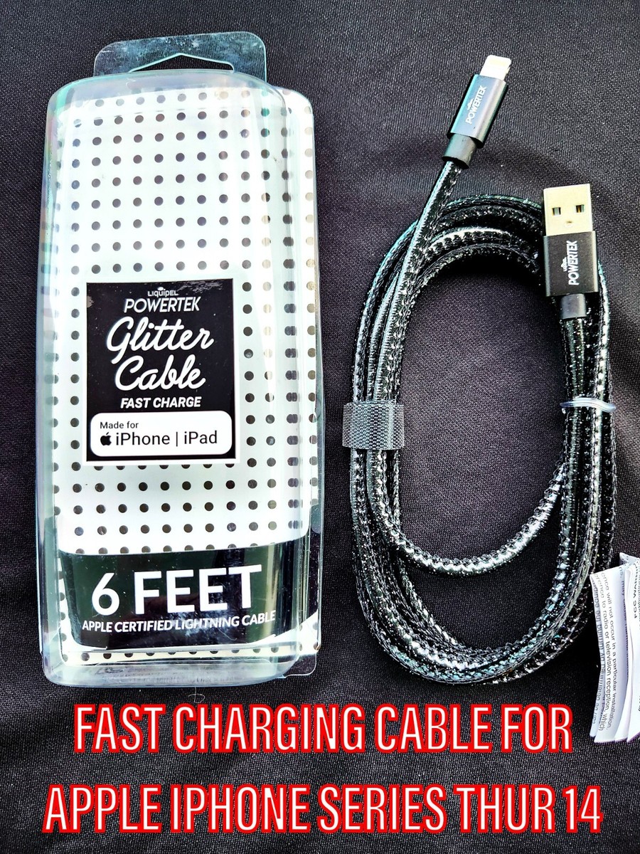 LIQUIPEL Powertek FAST CHARGING USB CABLE MFi Certified Charger FREE  SHIPPING