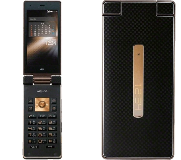 AQUOS K SHF31 黒 AU KDDI SHARP SHF31 AQUOS K ANDROID FLIP PHONE CELL UNLOCKED BLACK