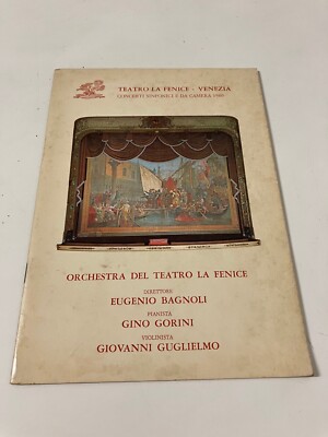 ORCHESTRA DEL TEATRO LA FENICE Venedig Eugenio Bagnoli Gino Gorini 1980