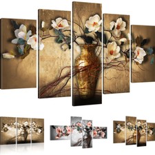 Bilder Magnolien in der Vase Leinwandbild Blu...
