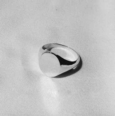 Oval Signet 925 Silver Custom Engraved Ring for Men & Women Personalized Jewelry
