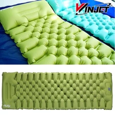 Lightweight 40D Portable Green Self-Inflating Camping Sleeping Pad w/Storage bag
