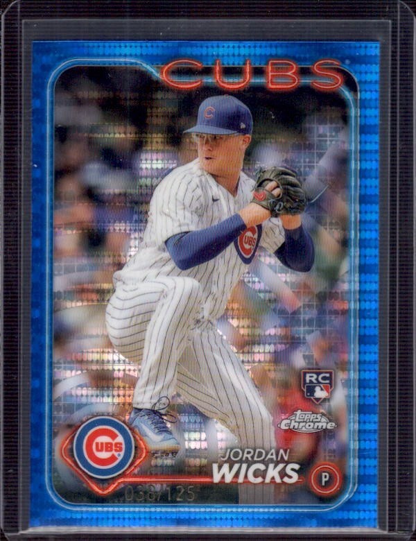 JORDAN WICKS 2024 Topps Chrome #67 Blue Sonar Refractor Rookie RC #038/125