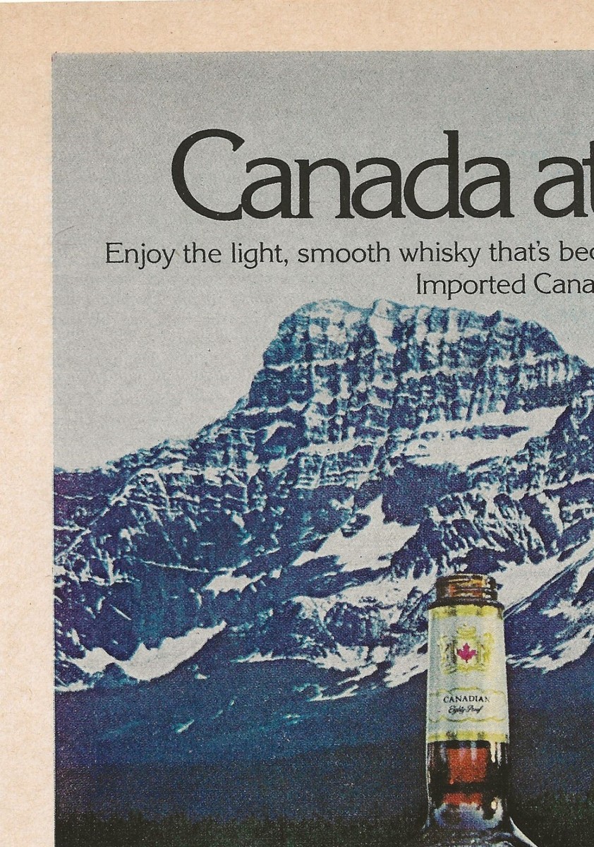 matterhorn cigarettes jamaica Vintage Print Ad Canadian Mist Whisky Mt Christie Alberta Canada Aug 1979  11