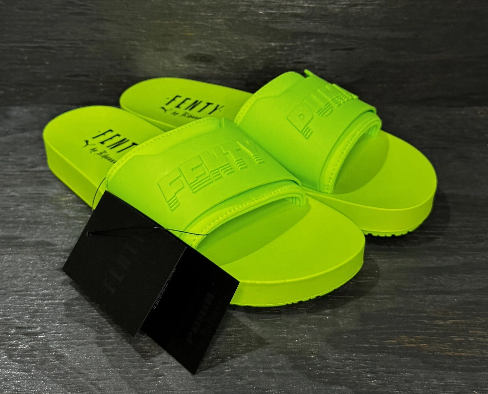 Puma Fenty X Rihanna Surf Slide 'Green Gecko' 367747 04 Taglia 7 5 Donna