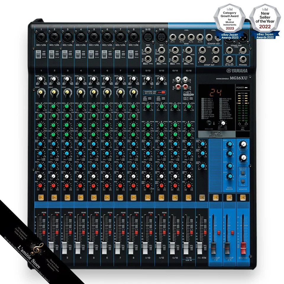 YAMAHA MG16XU 16-Channel Mixing Analog Mixer Console MG Series Japan Black New - Image 4 of 4