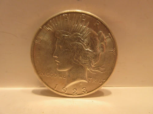 1923 S Peace Dollar Uncirculated United States US Silver Coin San Francisco Mint