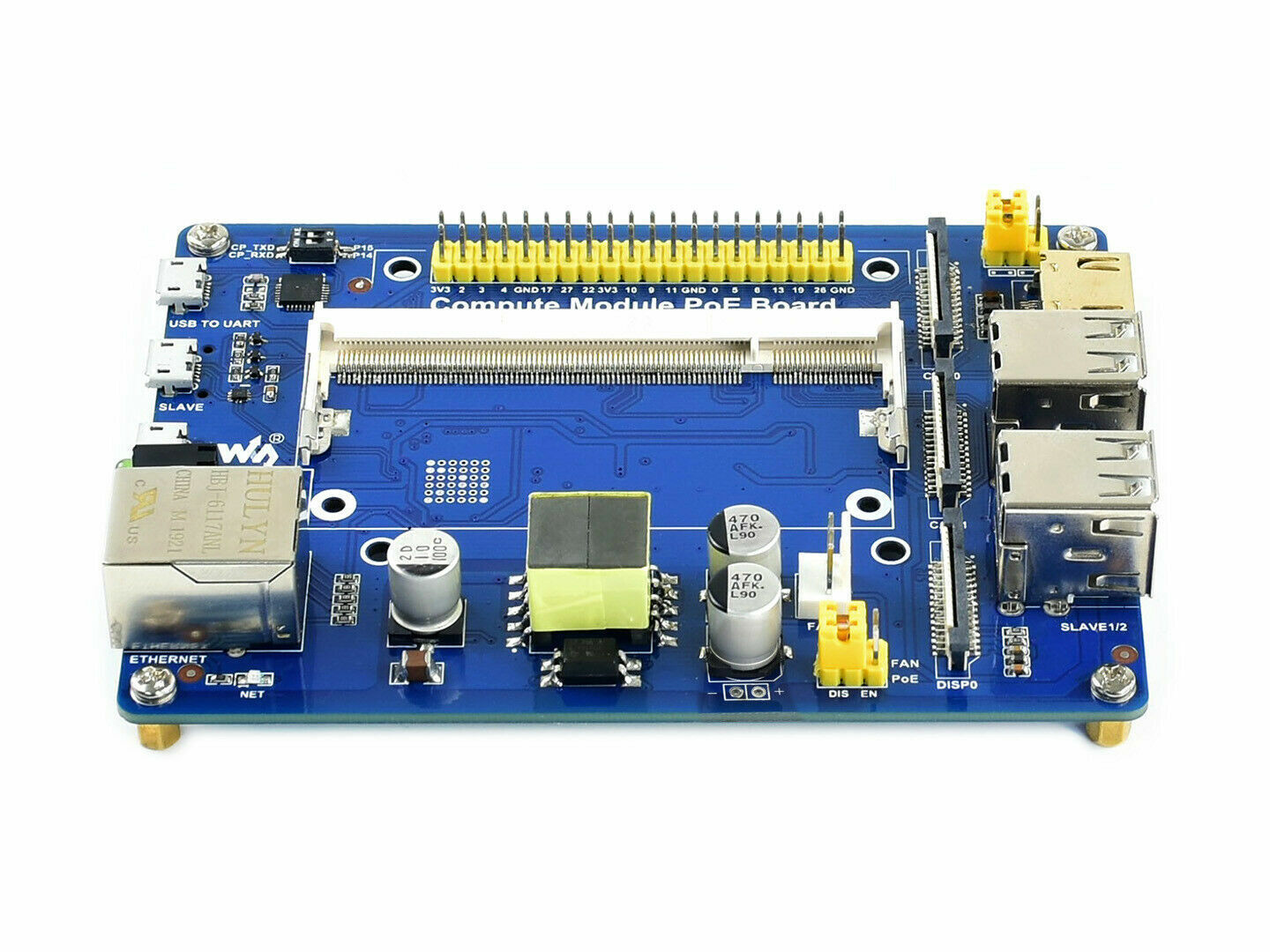 Waveshare Compute Module IO Board with PoE Composite Breakout Board Raspberry Pi. Available Now for 59.99