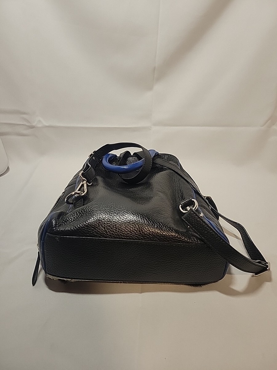 Claudia Firenze Leather / Haircalf Backpack Black & Zebra  display picture 2