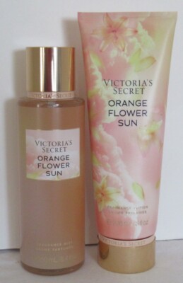 Victoria's Secret Fragrance Mist & Lotion Set 2 ORANGE FLOWER SUN citrus blossom