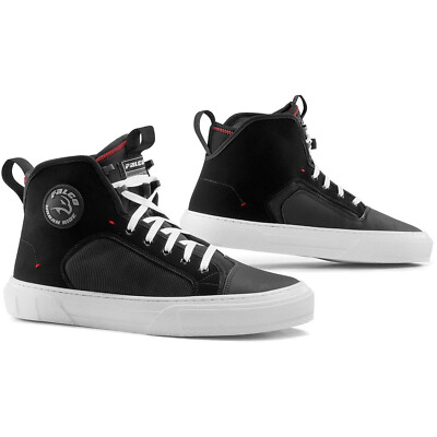 FALCO Starboy 4 schwarz weiß Motorrad-Sneaker CE Air-Tech Futter  Gr. 45