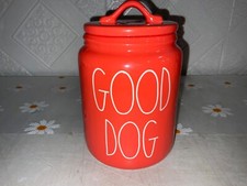 Rae Dunn Ceramic GOOD DOG Treat/Snack/Biscuit Jar/Canister New 8
