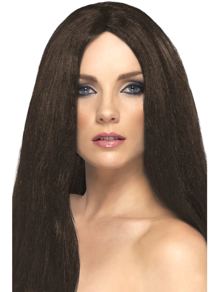 Extra Lang Damen PerüCke Lang Braune Gerade KostüM 44Cm-image