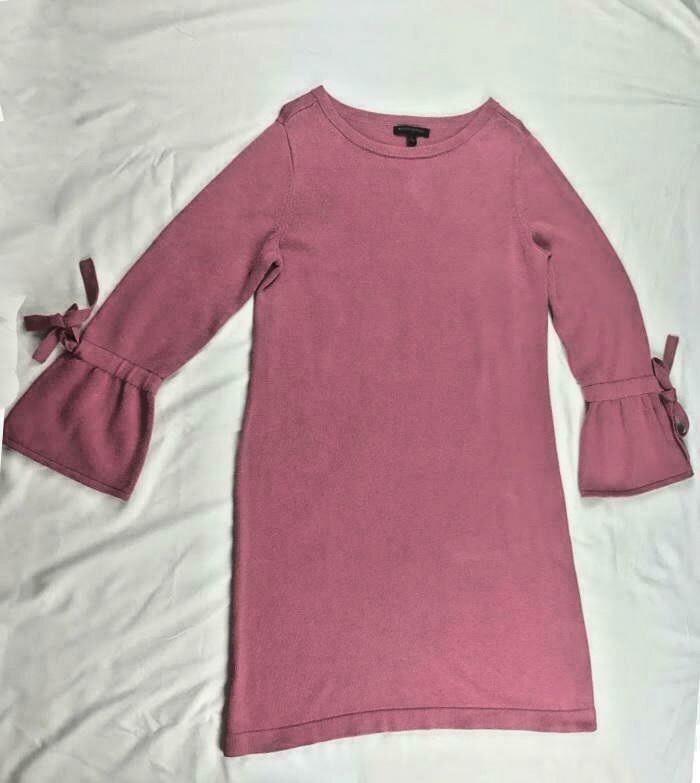 banana republic pink sweater dress Wrap Knee-Length Sweater Dress