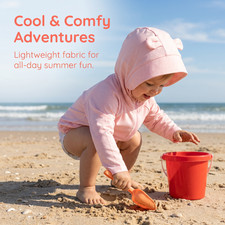 Children's Sun Protection Jacket, Hooded Zip-Up Animal Ears