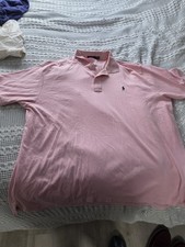 Ralph Lauren Polo Shirt Pink Embroidered Logo Mens Big  Tall 2XB