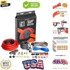 4ga Amp Kit - AWG Amplifier Wiring Kit for Car Subwoofers Speakers Audio Syst...