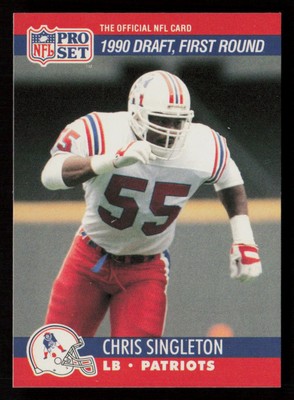 Chris Singleton 1990 Pro Set #676 RC Rookie New England Patriots