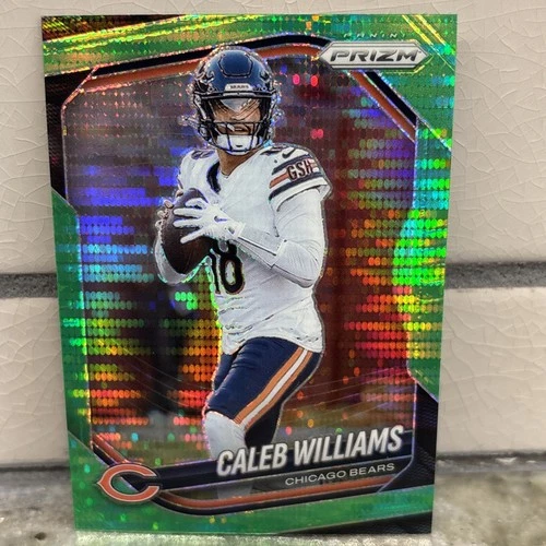 2025 Panini Prizm Football Caleb Williams #124 Green Wave Prizm