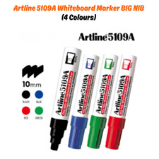 Artline 5109A Big Nib Whiteboard Marker 10.0mm Chisel Tip Assorted 4 Colors