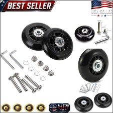 High-Performance 70mm Inline Skate  Luggage Wheels with ABEC Bearings Set of 2