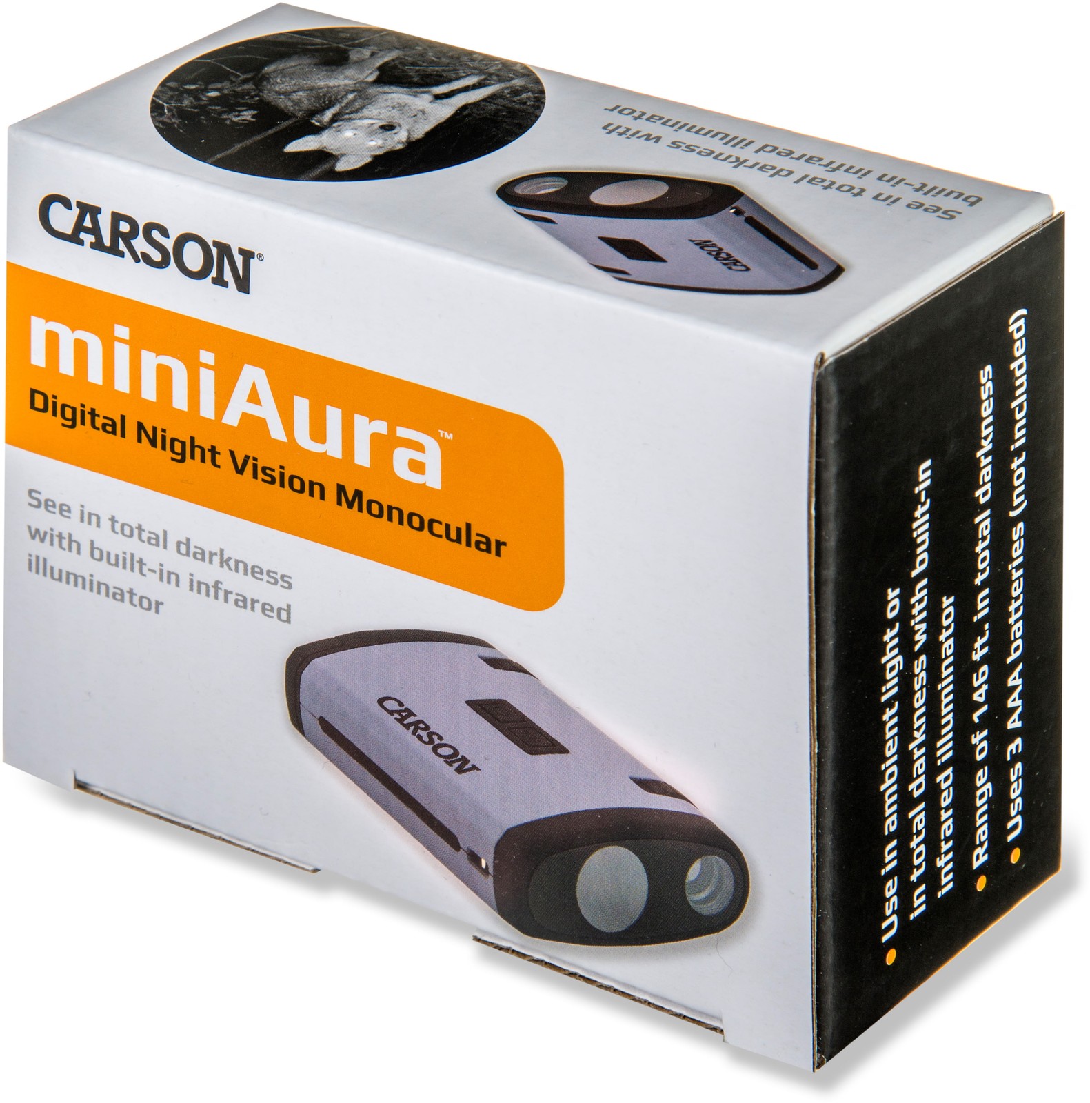 Carson Mini Aura NV-200 Digital Night Vision Pocket Monocular, Box Pack NV-200