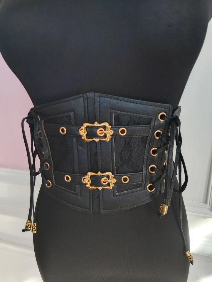 Ceinture large, ceinture corset élastique bouton à pression - Photo 2/4