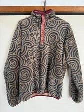 Kapital Men Capital Maze Pattern Fleece Snap T JPN Limited Edition Rare Model VH