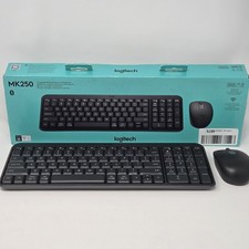 Logitech MK250 Black Compact Bluetooth Wireless Mouse and Keyboard Combo Battery