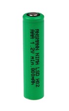 ANSMANN 800 mAh 1.2 V AAA NiMH LSD Flat-Top Battery- Green 2.62 per battery