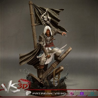 Edward Kenway - Assassins Creed IV 3D Printed Fan Art Figurine Kit 1:10 Scale