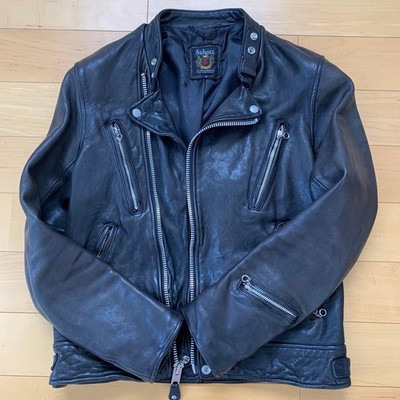 Schott Semi-Double Riders Lamb Leather Jacket Black M Mens #FF BAA