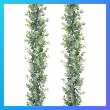 Faux Eucalyptus Garland Plant 2 Pack Artificial Vines Hanging Leaves Greenery We