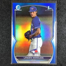 2023 Bowman Draft Mlb Landen Maroudis 1st Bowman Base Chrome Blue 136/150