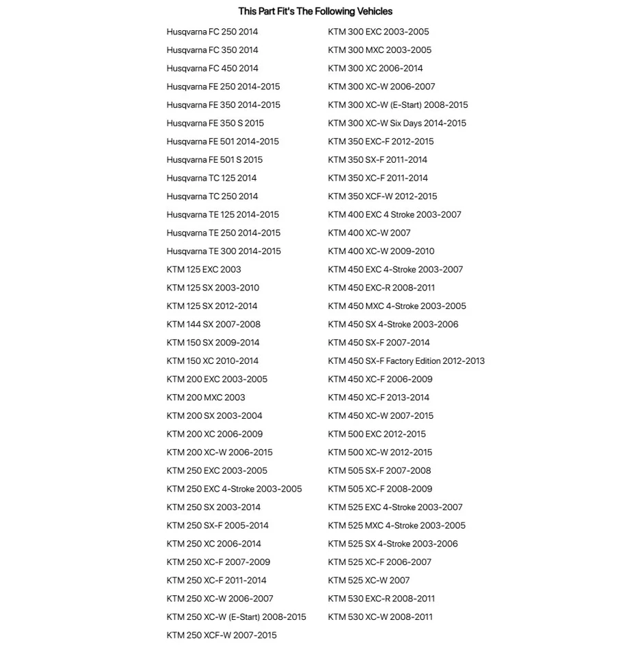 Tusk Aluminum Front Wheel Spacers Kit For HUSQVARNA FE 350 2014-2015 - Изображение 2 из 4