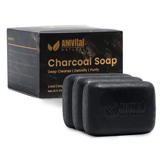 Charcoal Soap Bar (3-Pack) - All-Natural Plan...