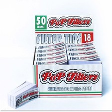Pop Filters Filtri in Carta 18mm Box 50 Blocchetti 50 Leaves Filter Tips