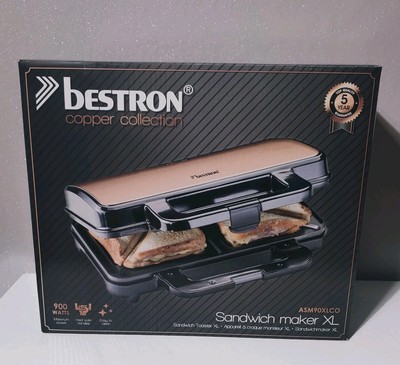 Sandwichmaker Sandwichtoaster Bestron Farbe: Kupfer Rosegold XL NEU OVP