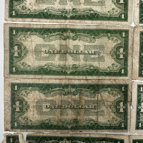 Lote de 14 certificados de plata divertidos de $1 de 1929. Lote.230 - Imagen 10 de 14