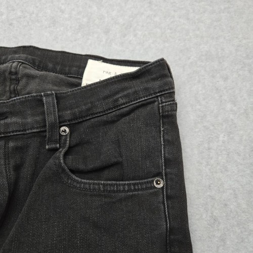 Vintage Rag & Bone Standard Issue Skinny Jeans Womens 31 Black Slim Fit - Picture 8 of 19