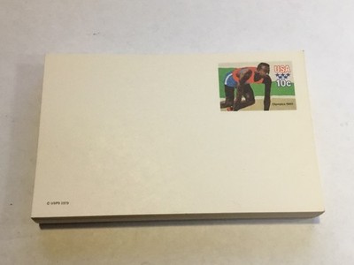 5 Prestamped USPS Postal Cards Olympics 1980 Track & Field UNUSED Postcard
