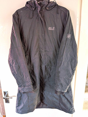 Jack Wolfskin Iceguard Womens Black Long Insulated Hooded Coat UK16/XL Stormlock