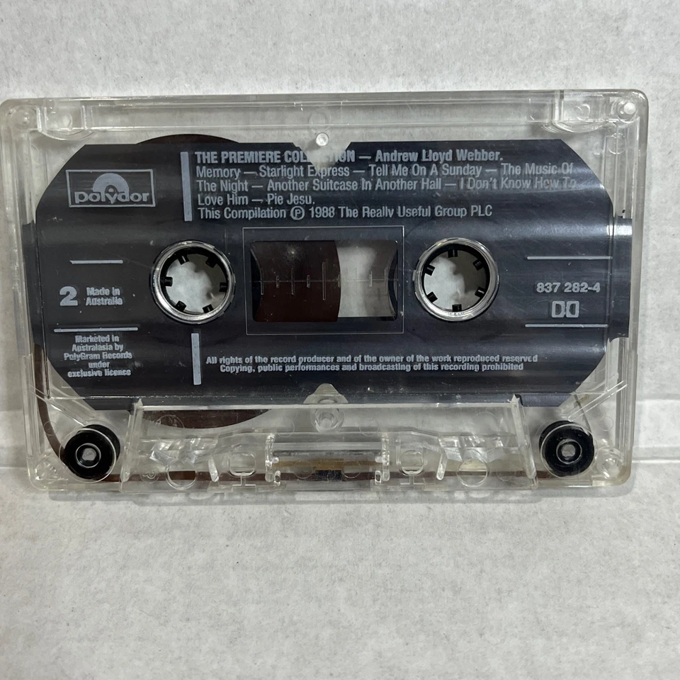 Andrew Lloyd Webber The Premiere Collection Cassette Tape 1988 - Image 4 of 4