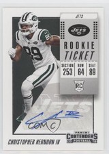 2018 Panini Contenders Rookie Ticket Auto Chris Herndon IV #175 Auto 5h5
