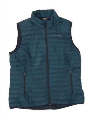 Eddie Bauer Damen wattierte Weste UK 16 Large blau Polyester PP12