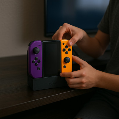 J-C Pad Switch Joy-Con Replacement Orange Purple L R Pair Wireless Aftermarket