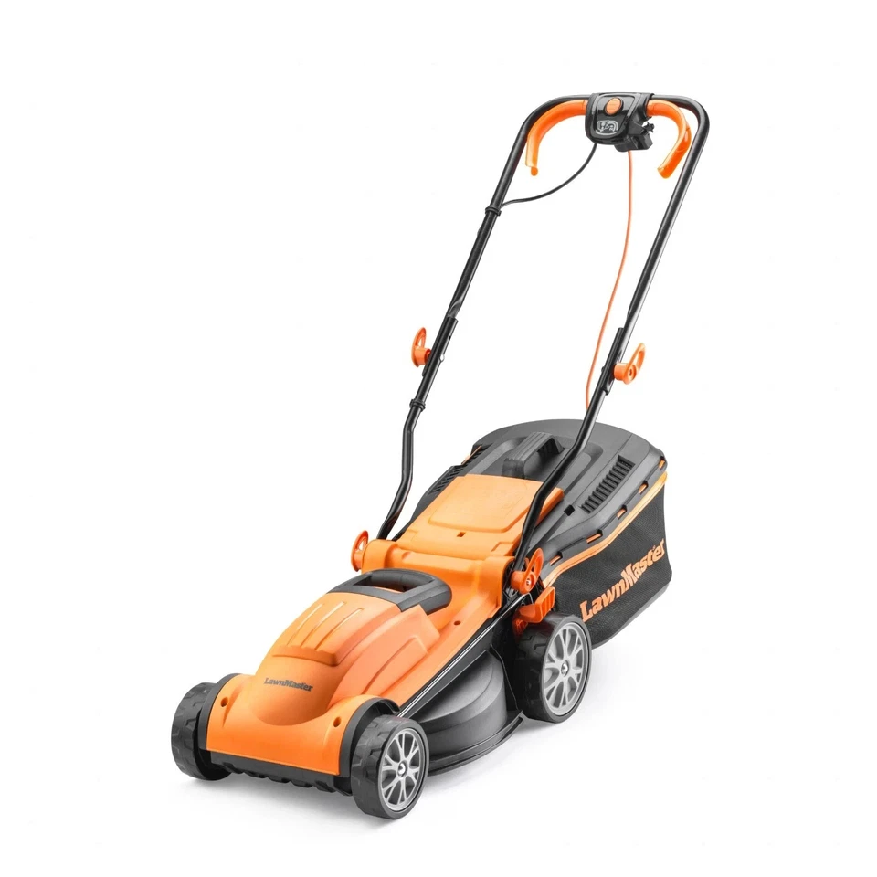 LawnMaster Electric Lawn Mower - 1400W 34cm Corded Rotary Lawnmower