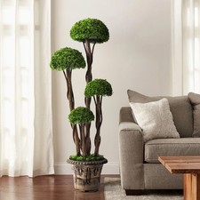 Large Realistic Potted Topiary Tree Indoor Outdoor Artificial Plant Cypress Tree